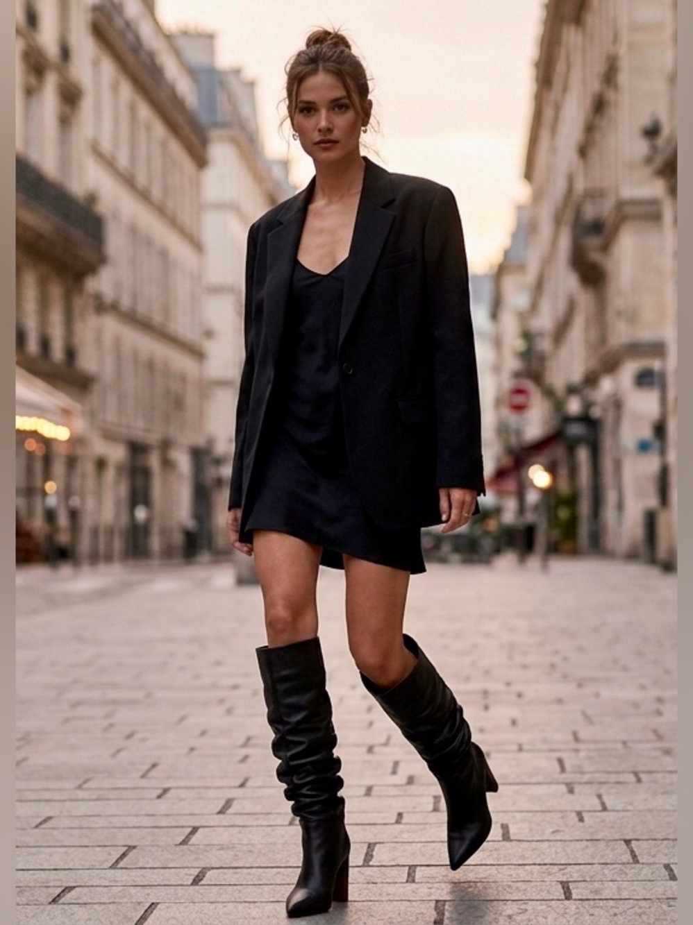 IRO Paris - Islay Slouchy Knee-High Pointed Toe Boots - Black Sz. 8.5 - New